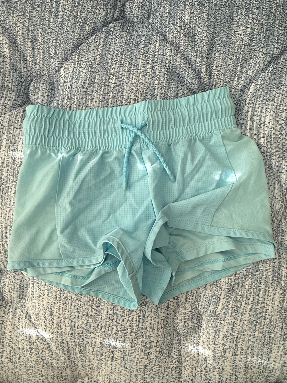 🎾 Girl’s Youth Medium all in motion Light Aqua Athletic Shorts Size M (8) 🎾